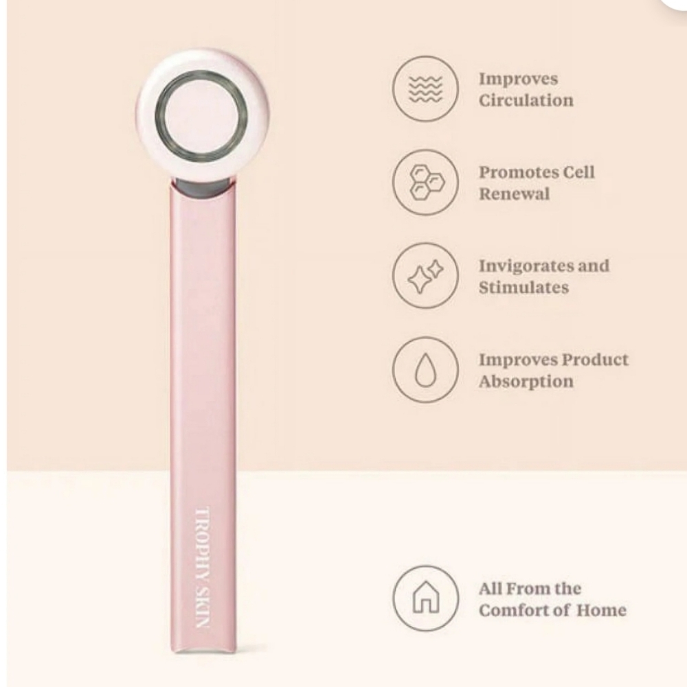 NIB Trophy Skin BrightenMD Facial Tool - Pink - Sealed - Red Light Therapy - Picture 9 of 9
